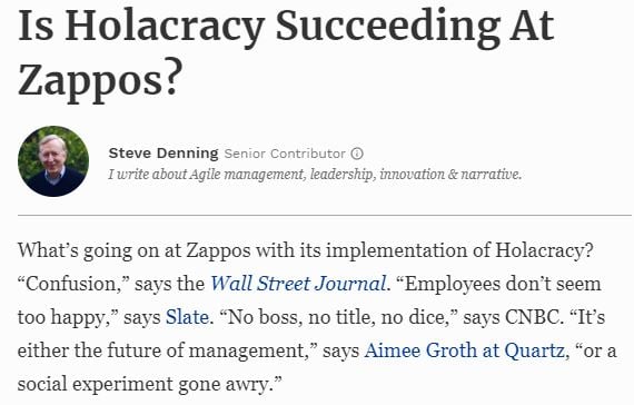 holacracy at zappos